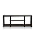 Highkey Turn-N-Tube No Tools 3D 3-Tier Entertainment TV Stands; Black - 16.2 x 43.8 x 11.7 in. LR25370